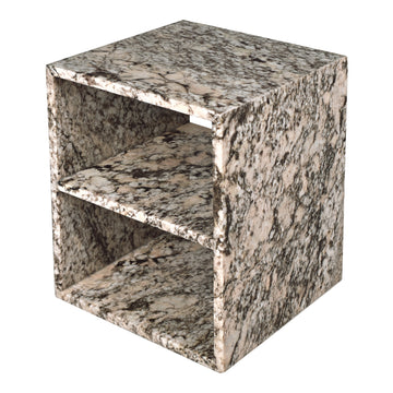 Sloane 16" Modern Natural Marble Handmade Rectangular 2-Shelf End Table - JONATHAN Y